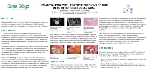 Preview of HEMATOSALPINX WITH MULTIPLE TORSIONS OF TUBE IN 11 YR MORBIDLY OBESE GIRL.