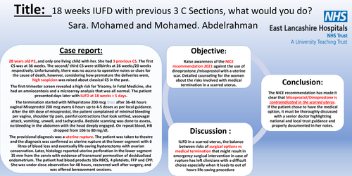 Preview of 18 weeks IUFD with previous 3 C Sections, what would you do?