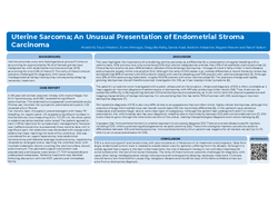 Thumbnail for Uterine Sarcoma: An Unusual Presentation of Endometrial Stromal Sarcoma