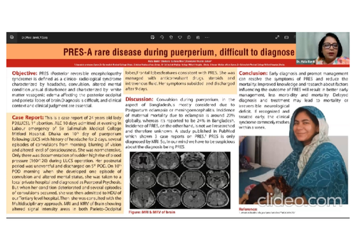 Preview of PRES-A rare disease during puerperium, difficult to diagnose