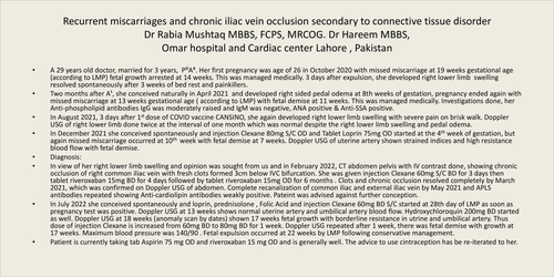 Preview of Recurrent miscarriages and chronic Iliac vein occlusion secondary to connective tissue disorder