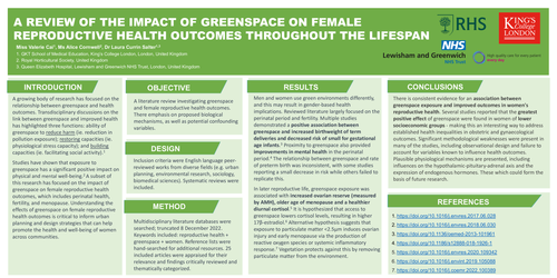 Preview of A review of the impact of greenspace on female reproductive health outcomes