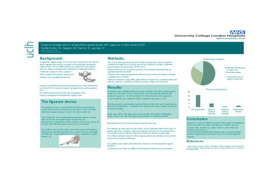 Preview of Surgical management of longitudinal vaginal septa with Ligasure: a case series 2022