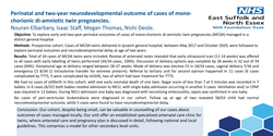 Thumbnail for Perinatal and two-year neurodevelopmental outcome of cases of mono-chorionic di-amniotic twin pregnancies.