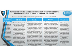 Thumbnail for PATTERN OF UPTAKE AND DISCONTINUATION OF CONTRACEPTIVE IMPLANTS AT FMC ABEOKUTA.