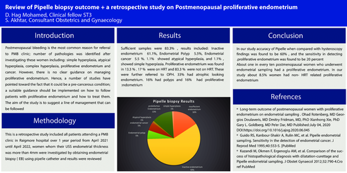 Preview of Review of Pipelle biopsy outcome + a retrospective study on Postmenopausal proliferative endometrium