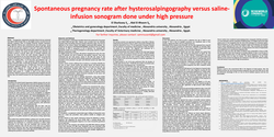 Thumbnail for Spontaneous pregnancy rate after hysterosalpingography versus saline-infusion sonogram done under high pressure