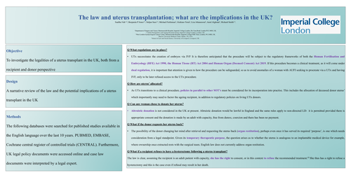 Preview of The law and uterus transplantation; what are the implications in the UK?