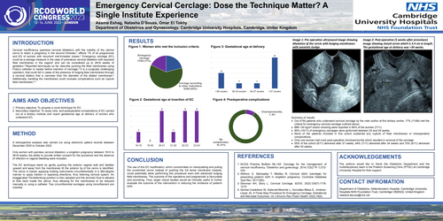 Preview of Emergency Cervical Cerclage: Dose the Technique Matter? A Single Institute Experience