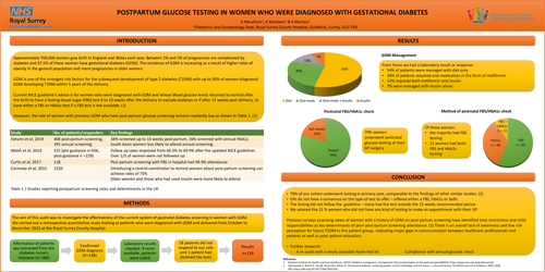 Preview of Postpartum glucose testing in women who were diagnosed with gestational diabetes