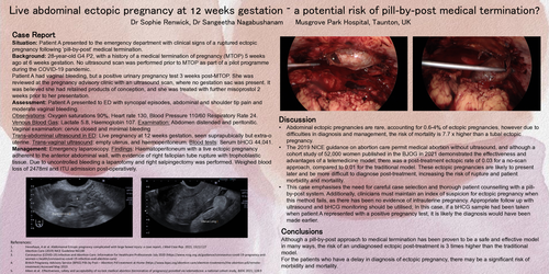 Preview of Live abdominal ectopic pregnancy at 12 weeks gestation following no-scan medical abortion