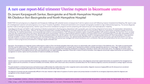 Preview of A Rare Case Report-Mid trimester Uterine rupture in Bicornuate uterus