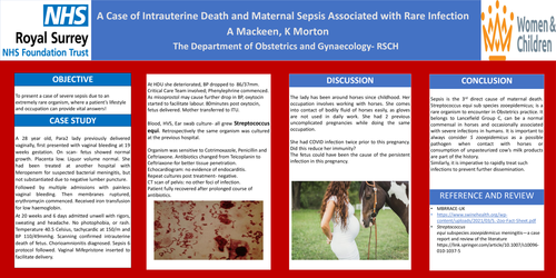 Preview of A Case of Intrauterine Death and Maternal Sepsis Associated with Rare Infection