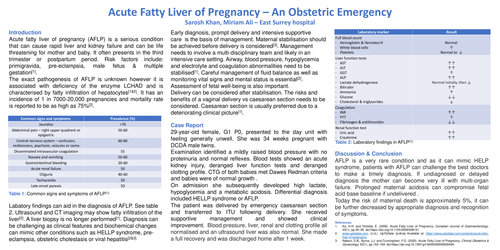 Preview of Acute fatty liver of pregnancy : An Obstetric emergency.
