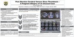 Thumbnail for POST ABORTION CEREBRAL VENOUS SINUS THROMBOSIS -AN USUAL CASE