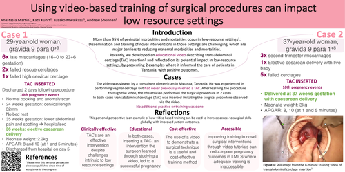 Preview of Using video-based training of surgical procedures can impact low resource settings