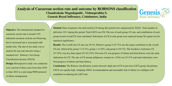 Thumbnail for Analysis of Caesarean section rate and outcome by ROBSONS classification