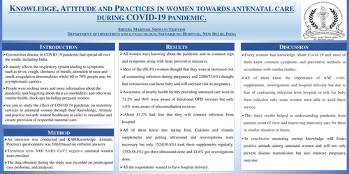 Preview of Knowledge, Attitude and Practices in women towards antenatal care during COVID-19 pandemic