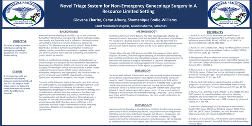 Preview of Novel Triage System for Non-Emergency Gynecology Surgery in A Resource Limited Setting