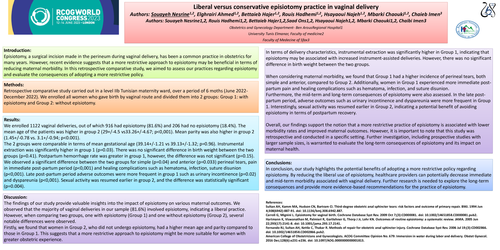 Preview of Liberal versus conservative episiotomy practice in vaginal delivery