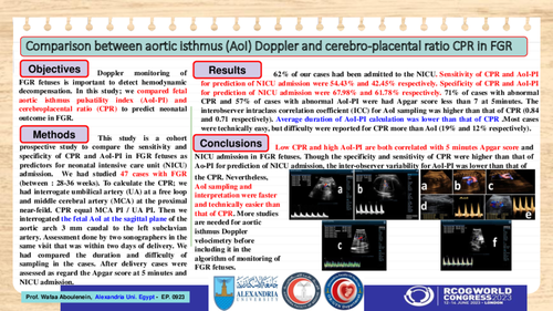 Preview of Comparison between aortic isthmus Doppler and cerebro-placental ratio in fetal growth restriction