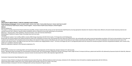 Preview of INDUCTION OF LABOUR PROJECT / CWM TAF UNIVERSITY HEALTH BOARD