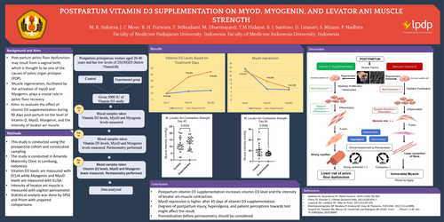 Preview of POSTPARTUM VITAMIN D3 SUPPLEMENTATION ON MYOD, MYOGENIN, AND LEVATOR ANI MUSCLE STRENGTH