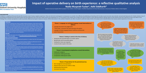 Preview of Impact of operative delivery on birth experience: a reflective qualitative analysis
