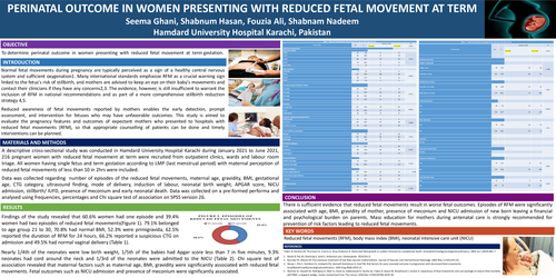 Preview of PERINATAL OUTCOME IN WOMEN PRESENTING WITH REDUCED FETAL MOVEMENT AT TERM