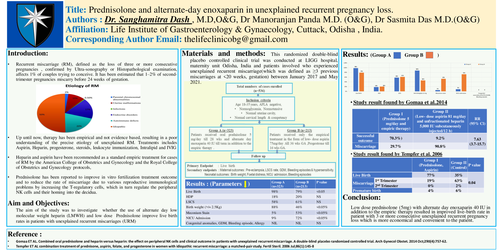 Preview of Role of Prednisolone and alternate day enoxaparin in unexplained recurrent pregnancy loss