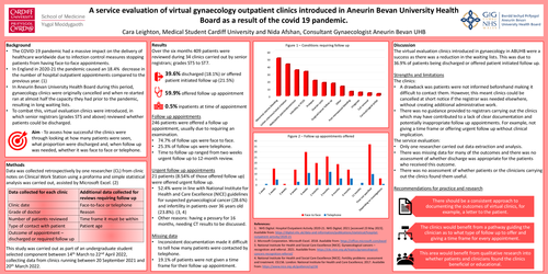 Preview of Service evaluation of virtual gynaecology clinics introduced following the covid 19 pandemic.
