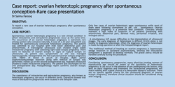 Thumbnail for Rare case of ovarian heterotopic pregnancy after spontaneous conception.