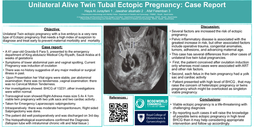 Preview of Unilateral Viable Twin Tubal Ectopic Pregnancy: A Case Report
