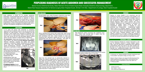 Preview of PERPLEXING DIAGNOSIS OF ACUTE ABDOMEN AND SUCCESSFUL MANAGEMENT