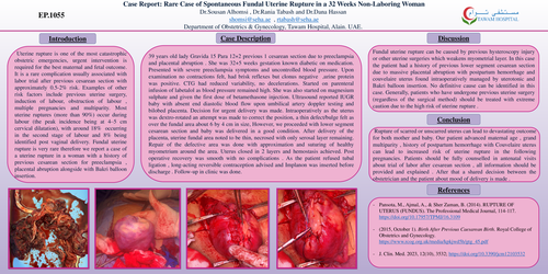 Preview of Spontaneous fundal uterine rupture in a 32 weeks non-laboring woman