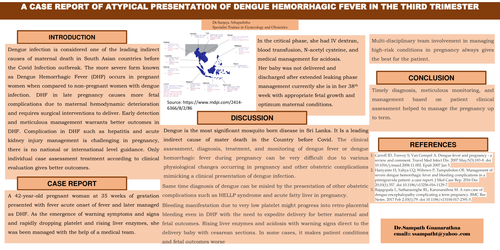 Preview of Atypical presentation of dengue hemorrhagic fever in third trimester: A case report