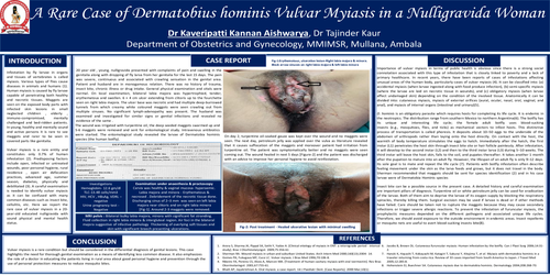 Preview of A rare case of Dermatobius hominis Vulvar Myiasis in a nulligravida woman
