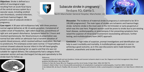 Preview of Sub-acute stroke in pregnancy