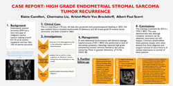Thumbnail for CASE REPORT: HIGH GRADE ENDOMETRIAL STROMAL SARCOMA TUMOR RECURRENCE
