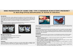 Thumbnail for RARE PRESENTATION OF A RARE CASE: TYPE 2 CAESAREAN SCAR ECTOPIC PREGNANCY