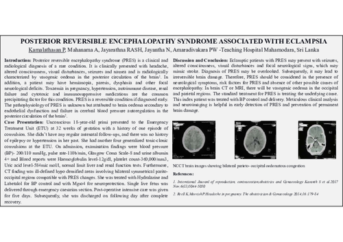 Preview of POSTERIOR REVERSIBLE ENCEPHALOPATHY SYNDROME ASSOCIATED WITH ECLAMPSIA