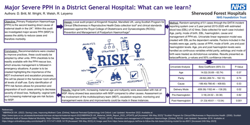 Preview of Major Severe PPH in a District General Hospital: What can we learn?