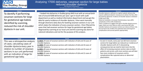 Preview of Analysing 17000 deliveries, cesarean section for large babies reduced shoulder dystocia