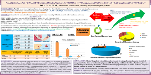 Preview of MATERNOFETAL OUTCOME AMONG PREGNANT WOMEN PRESENTING WITH MILD, MODERATE AND SEVERE THROMBOCYTOPENIA