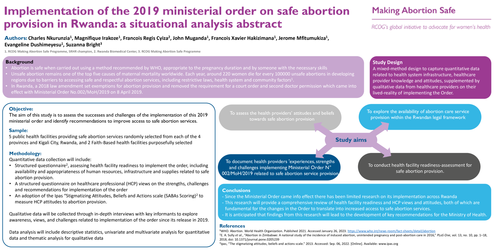 Preview of Implementation of the 2019 ministerial order on safe abortion provision in Rwanda.