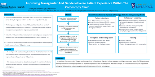 Preview of Improving transgender and gender-diverse patient experience within the colposcopy clinic