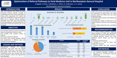 Preview of Optimization of Referral pathways to Fetal Medicine Unit in Northampton General Hospital