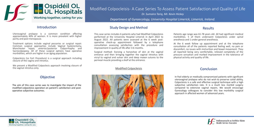 Preview of Modified Colpocleisis-A Case Series To Assess Patient Satisfaction and Quality of Life