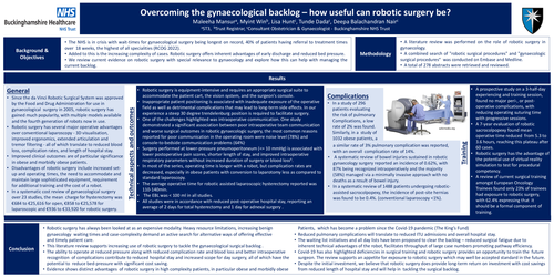 Preview of Overcoming the gynaecological backlog – how useful can robotic surgery be?