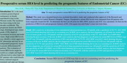 Thumbnail for PREOPERATIVE SERUM HE4 LEVEL IN PREDICTING PROGNOSTIC FEATURES OF ENDOMETRIAL CANCER